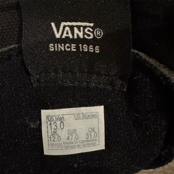 Vans SK8-Hi Men's Triple Black High Top Skate Shoes Size 13 VN000TS9BJ4 READ - Picture 10 of 11